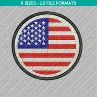 American Flag Embroidery Design - 5 Sizes - INSTANT DOWNLOAD