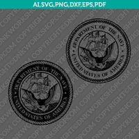 United States Department of the Navy SVG Cut File Cricut Vector Sticker Decal Silhouette Cameo Dxf PNG Eps