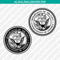 United States Department of the Navy SVG Cut File Cricut Vector Sticker Decal Silhouette Cameo Dxf PNG Eps