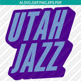 Utah Jazz Logo SVG | NBA Vector Cricut & Silhouette | DXF EPS PDF PNG