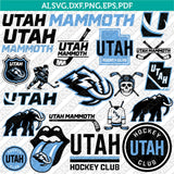 Utah Mammoth SVG Bundle – NHL Hockey Logo Vector Files for Cricut