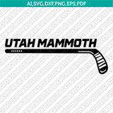 Utah Mammoth SVG Bundle – NHL Hockey Logo Vector Files for Cricut