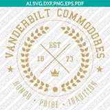 Vanderbilt Commodores SVG Bundle | NCAA Vector Cricut