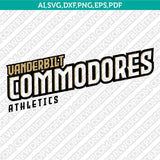 Vanderbilt Commodores SVG Bundle | NCAA Vector Cricut