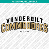 Vanderbilt Commodores SVG Bundle | NCAA College Vector Cricut