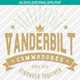 Vanderbilt Commodores SVG Bundle | NCAA College Vector Cricut