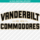 Vanderbilt Commodores SVG Bundle | NCAA College Vector Cricut