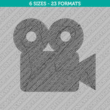 Video Camera Embroidery Design - 6 Sizes - INSTANT DOWNLOAD
