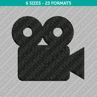 Video Camera Embroidery Design - 6 Sizes - INSTANT DOWNLOAD