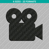 Video Camera Embroidery Design - 6 Sizes - INSTANT DOWNLOAD