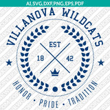 Villanova Wildcats SVG Bundle | NCAA College Vector Cricut