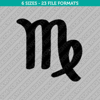 Virgo Zodiac Embroidery Design - 6 Sizes - INSTANT DOWNLOAD