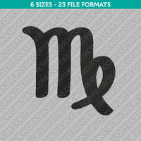 Virgo Zodiac Embroidery Design - 6 Sizes - INSTANT DOWNLOAD