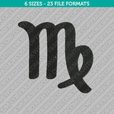 Virgo Zodiac Embroidery Design - 6 Sizes - INSTANT DOWNLOAD