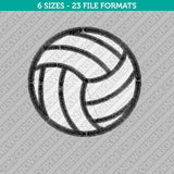 Volleyball Ball Embroidery Design - 5 Sizes - INSTANT DOWNLOAD