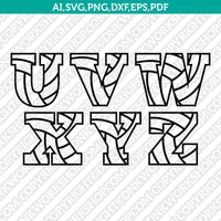 Volleyball Volley Team Letter Font Alphabet SVG Cut File Cricut Vector Sticker Decal Silhouette Cameo Dxf PNG Eps