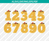 Waffle Birthday Cream Tart Cake Numbers SVG Cricut Cut File Clipart Png Eps Dxf Vector
