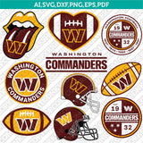Washington Commanders SVG Bundle – NFL Football Logo Vector Cricut