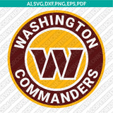 Washington Commanders SVG Bundle – NFL Football Logo Vector Cricut