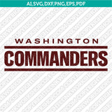 Washington Commanders SVG Bundle – NFL Football Logo Vector Cricut