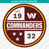 Washington Commanders SVG Bundle – NFL Football Logo Vector Cricut