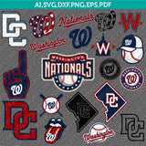 Washington Nationals SVG Bundle – MLB Baseball Logo Vector Cricut