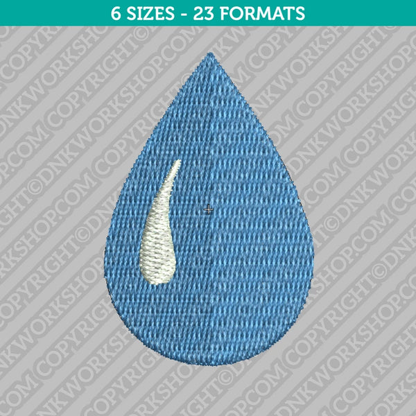 Water Drop Embroidery Design - 6 Sizes - INSTANT DOWNLOAD