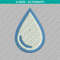 Water Embroidery Design - 6 Sizes - INSTANT DOWNLOAD