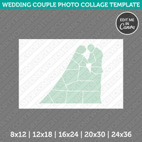 Wedding Couple 2 Photo Collage Template Canva PDF