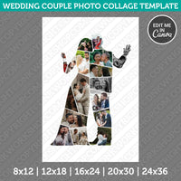 Wedding Couple Photo Collage Template Canva PDF