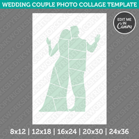 Wedding Couple Photo Collage Template Canva PDF