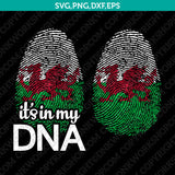 Wales Flag DNA Fingerprint SVG | Welsh Pride PNG Vector Cricut