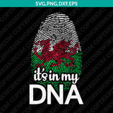Wales Flag DNA Fingerprint SVG | Welsh Pride PNG Vector Cricut