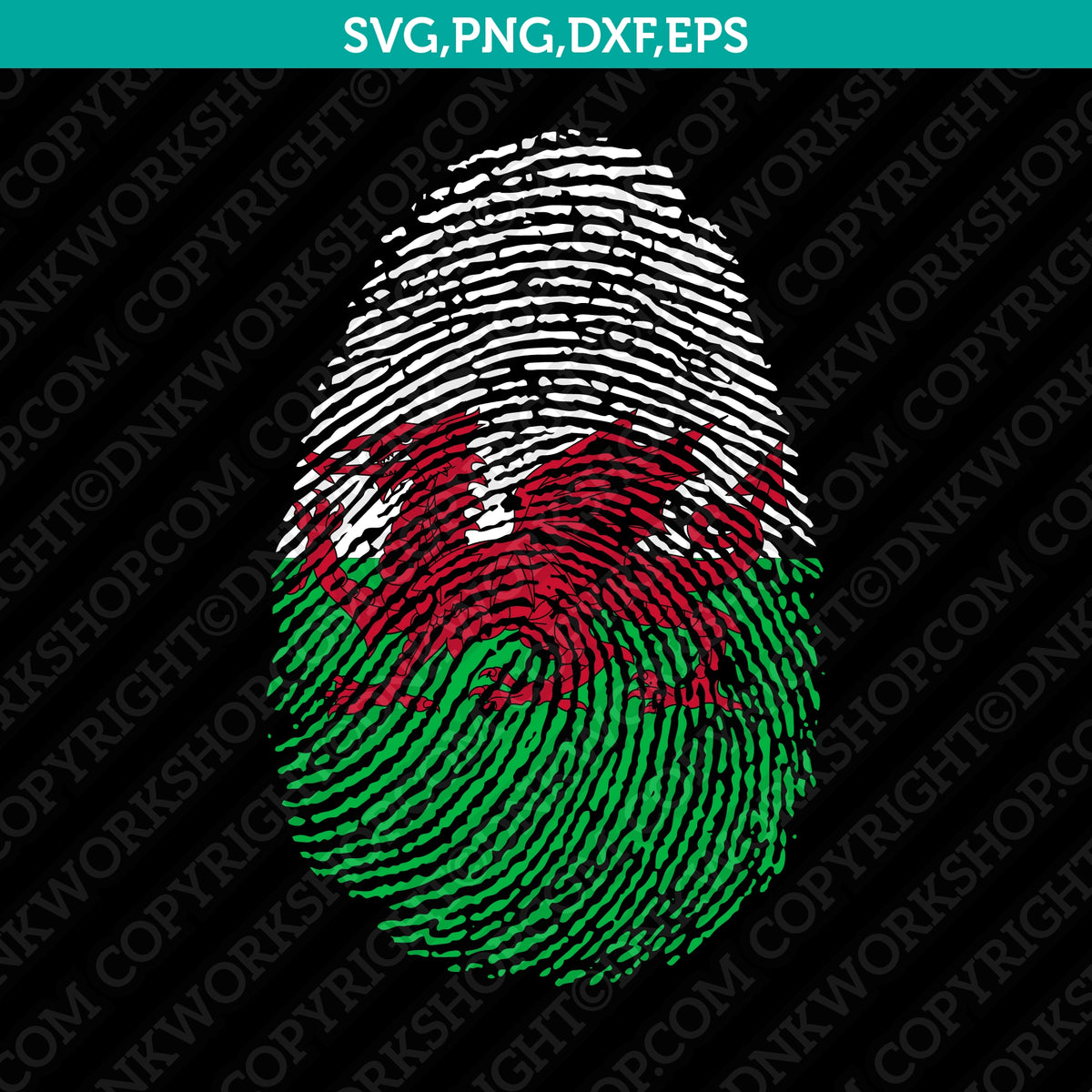 Wales Flag DNA Fingerprint SVG | Welsh Pride PNG Vector Cricut ...