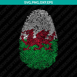 Wales Flag DNA Fingerprint SVG | Welsh Pride PNG Vector Cricut