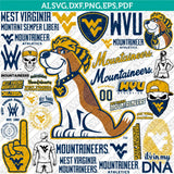 West Virginia Mountaineers SVG Bundle | NCAA College Vector Cricut