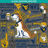 West Virginia Mountaineers SVG Bundle | NCAA College Vector Cricut