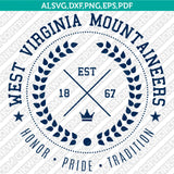West Virginia Mountaineers SVG Bundle | NCAA College Vector Cricut