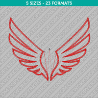 Wings Icon Embroidery Design - 5 Sizes - INSTANT DOWNLOAD