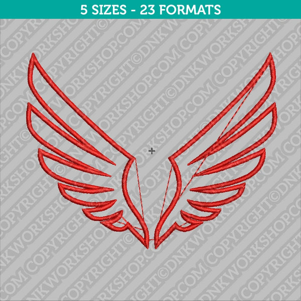 Wings Icon Embroidery Design - 5 Sizes - INSTANT DOWNLOAD