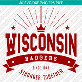  Wisconsin Badgers Logo SVG Bundle | NCAA College Vector Cricut
