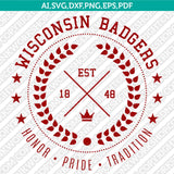  Wisconsin Badgers Logo SVG Bundle | NCAA College Vector Cricut