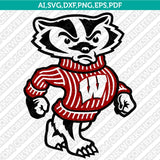  Wisconsin Badgers Logo SVG Bundle | NCAA College Vector Cricut