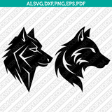 Wolf Head SVG Mascot Cut File Cricut Clipart Silhouette Png
