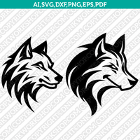 Wolf Head SVG Mascot Cut File Cricut Clipart Png