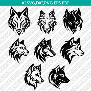 Wolf Head SVG Craft Design