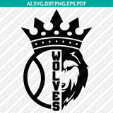 Wolves Tennis Ball SVG Vector Silhouette Cameo Cricut Cut File Clipart Eps Png Dxf