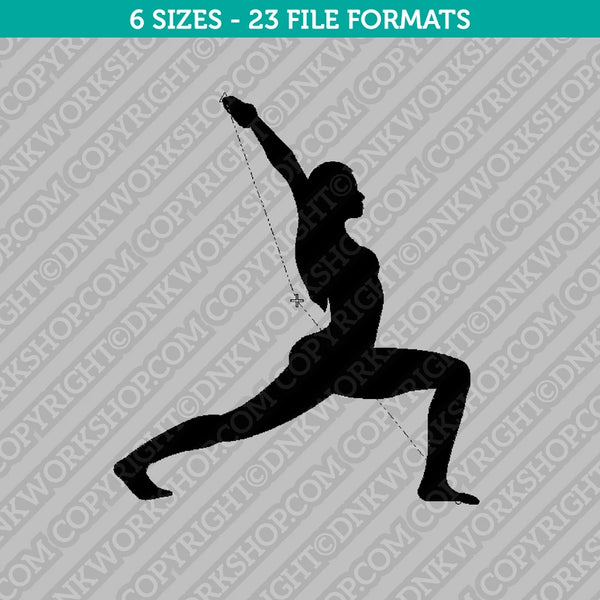 Woman Dancer Gymnastic Yoga Contortionist Embroidery Design - 6 Sizes - INSTANT DOWNLOAD