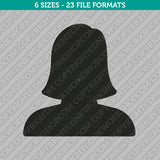 Woman Icon Embroidery Design - 6 Sizes - INSTANT DOWNLOAD