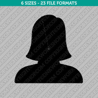 Woman Icon Embroidery Design - 6 Sizes - INSTANT DOWNLOAD